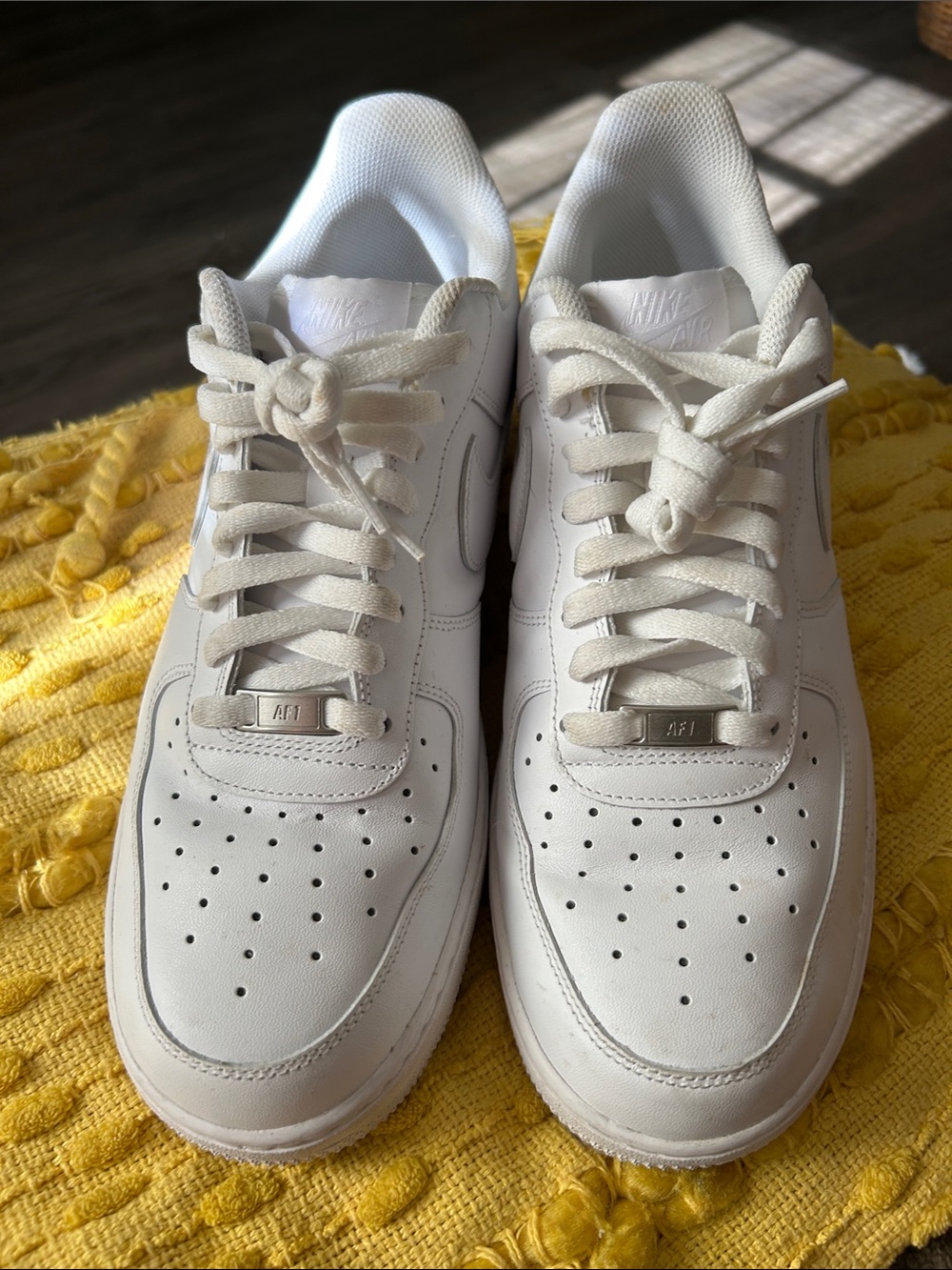 Nike White Low-Top Leather Sneakers